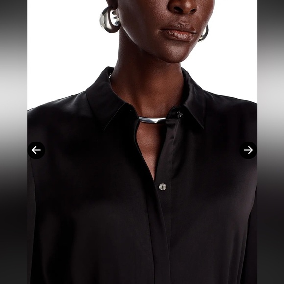KOBI HALPERIN•Alara Sateen Shirt Dress
NWT•XS•Black - Picture 2 of 9